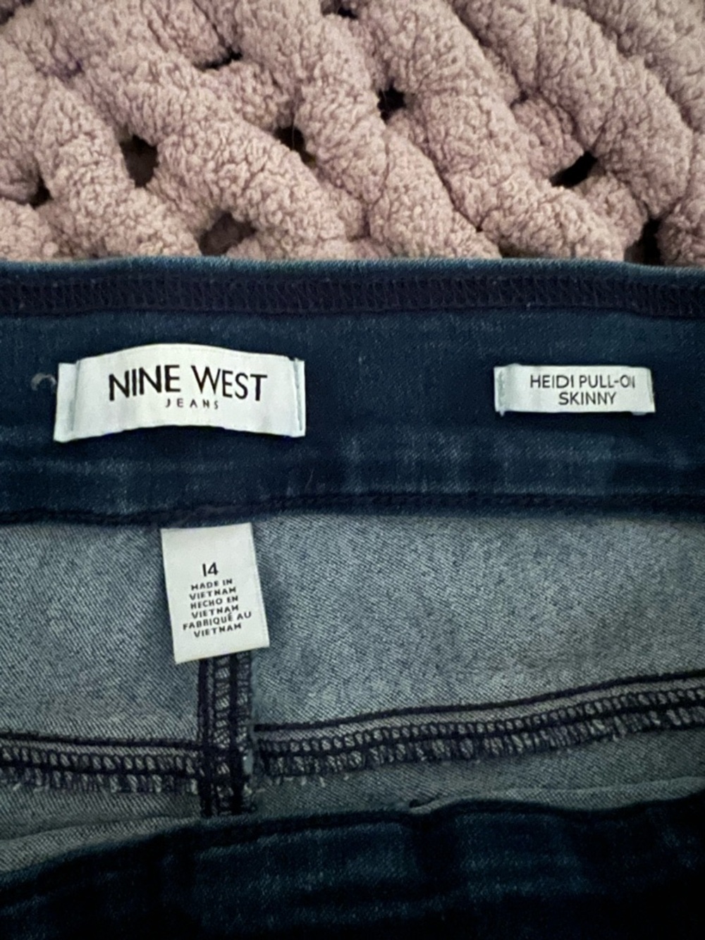 Nine West Dark Blue Pull-On Skinny Jeans